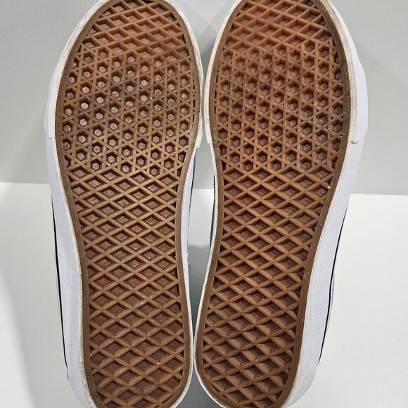 Vans Sk8-Mid Reissue Denim Two Tone Sneakers Women’s 10 Blue White - Picture 5 of 11